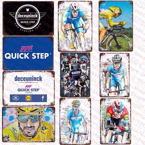 Vintage Quikc Step Metal Tin Sign Cycling Trip France Metal Plate Tin Signs House Garage Wall Art Decorative Plate