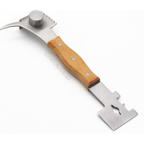 WEICHUAN Multifunction Hive Scraper Tool with Wooden Handle - Beekeeping Equipment Bee Hive Hand Tool Beekeeper Tool