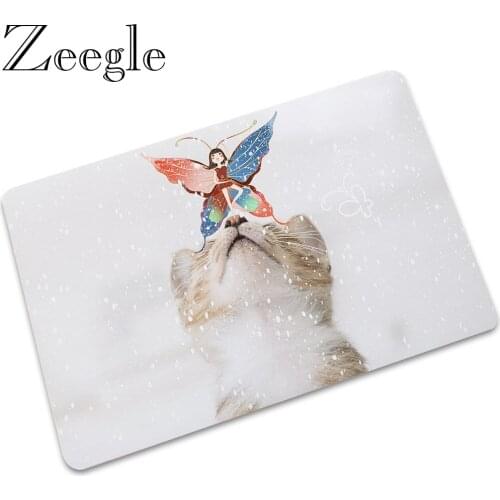 Funny Cartoon Doormat Waterproof Rubber Floor Mats Non-slip Kitchen Rugs Bathroom Carpet Mat Welcome Entrance Outdoor Mat