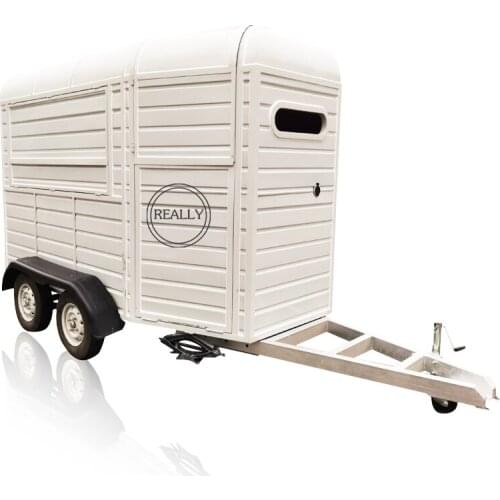 Factory Made Semi Trailer 4 Wheels Food Trailer Mobile Food Carts With Vin Fully Kitchen Equipment