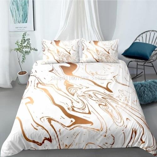 Girly Marble Duvet Cover Colorful Glitter Turquoise Bedding Comforter Set Abstract Aqua Teel Black White Quilt Cover