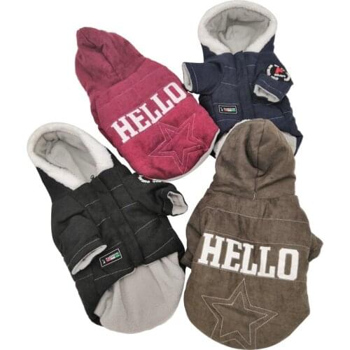 Winter Pet Dog Clothes for Dog Coat Jacket Hoodie Warm Small Dogs Christmas Clothes Pets Clothing Chihuahua French Bulldog