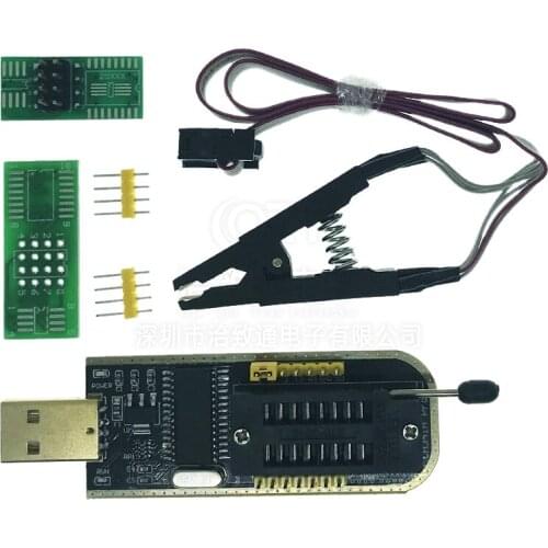 1PCS CH341A 24 25 Series EEPROM Flash BIOS USB Programmer Module + SOIC8 SOP8 Test Clip For EEPROM 93CXX / 25CXX / 24CXX