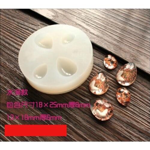 1pcs Water droplets shape Liquid silicone mold DIY resin jewelry pendant necklace pendant lanugo mold resin molds for jewelry