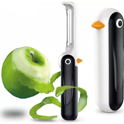 Kitchen Accessories Penguin Shaped Folding Peeling Machine 1Pc Fruit Vegetable Peeler Cutting Tools Portable Stainless Steel