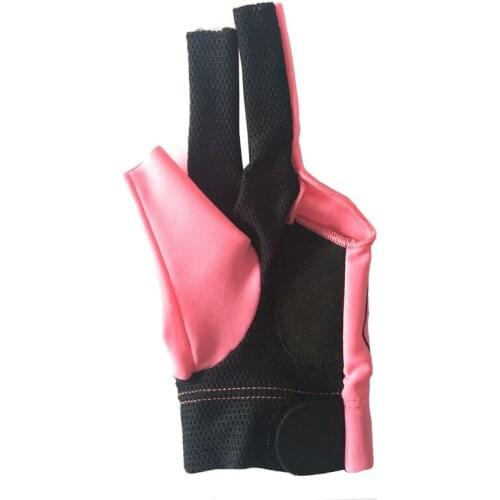 1pc high quality 3 cutting finger Xmlinco pink billiard/pool/snooker gloves freeshipping