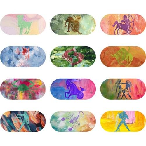 12Pcs Signs Of The Zodiac Webcam Cover Phone Privacy Protective Cover Laptop Lens Occlusion Privacy Cover