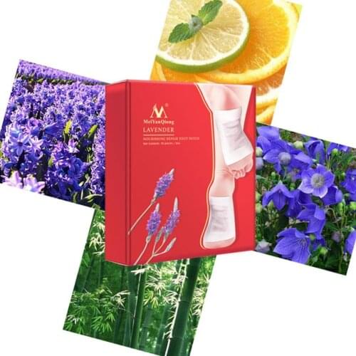 20Pcs/Lot Lavender Detox Foot Patches Pads Nourishing Repair Improve Sleep Bamboo Vinegar With Adhesive Plaster Toxins Cleansing