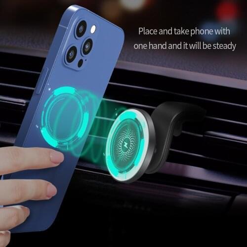 Car bracket Magnetic charger type c for mobile Phone magsafing Wireless Charger Holder air vent Mount Car charging stand