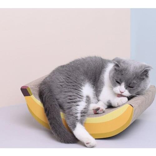 Banana-like Cat Scratcher Board Household Kitten Playing Sofa Paw Grinding Pad