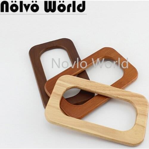 2-10-20 pieces 3 colors 16.5X9.5cm Solid Wood Big hand made bags handbags rectangle handle,Save Your Wood purse handle,3 Colors