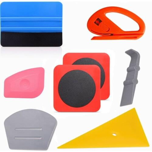 FOSHIO Auto Car Tool Kit Glass Window Tint Film Adsorptive Sheet Fixer Carbon Fiber Vinyl Car Wrap Stick Squeegee Sticker Cutter