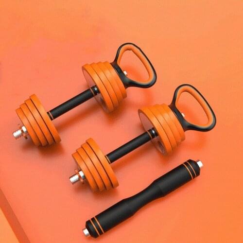 Dumbbell Mens Fitness Pure Steel Electroplating Barbell Combination Detachable Home Sports Equipment To Train Arm Muscles SJ