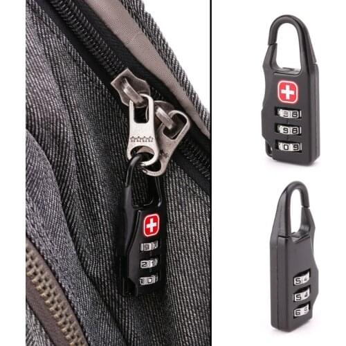 E9LE Swiss Cross Symbol Combination Safe Code Mini Padlock Luggage Travel Number Lock