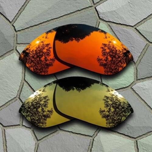 Red Orange&Yellow Golden Sunglasses Polarized Replacement Lenses for Oakley Half Jacket 2.0