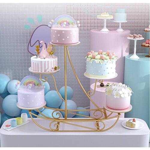 European style multi-layer cake window display rack creative five layer cake model rack wedding dessert rack