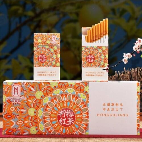New and interesting peach blueberry cherry apple herbal tea smoked healthy cigarette nicotine-free tobacco fruit tea