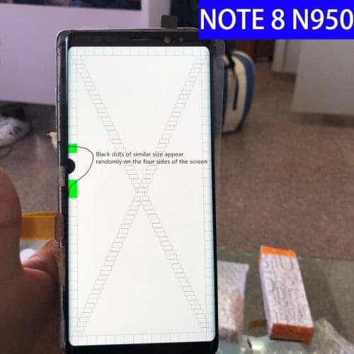 Original 100% Super AMOLED Lcd For Samsung Galaxy Note 8 Screen N9500 N950Fd N950U Display Note8 Lcd With Black Spots dot
