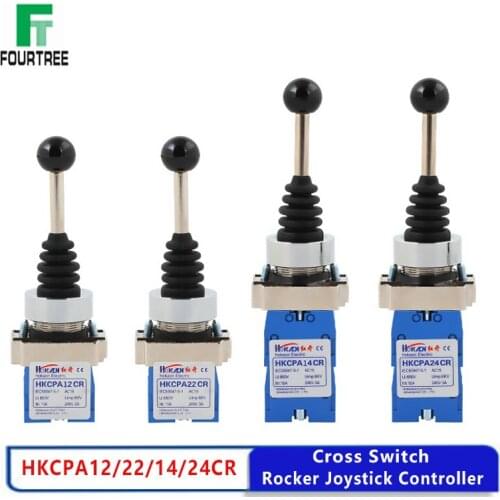 Joystick Switch Monolever Rocker Cross Master Switch 2-Way 4-Way Self-reset Self-locking 2NO 4NO Hole Size 22mm XD2 HKC Series