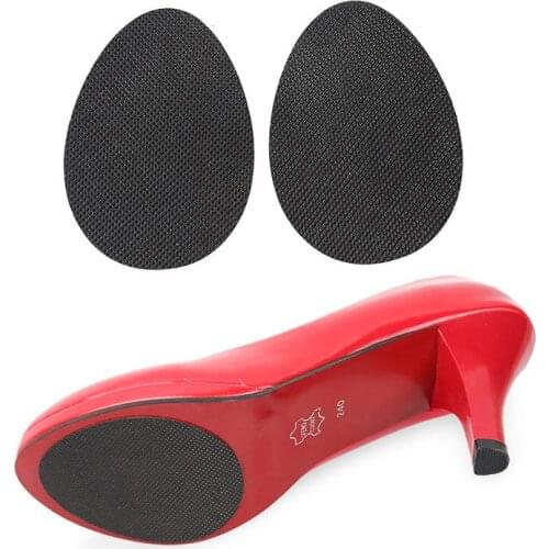 1Pair=2pcs Anti-Slip Self-Adhesive Mat Forefoot Sticker High Heel Sole Protector Rubber Shoe Pads Cushion Wear-Resistant Insole