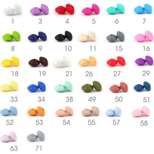 TYRY.HU 1300pc Silicone Teething Beads Lentil 12mm Food Grade Eco-friendly Sensory Silicone Beads BPA FREE Pacifier Clip Teether