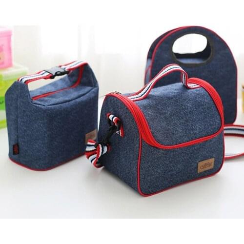 Womens insulated refrigerated lunch bag picnic lunch box fresh-keeping bag travel picnic beverage fruit food fresh-keeping bag
