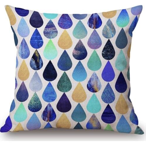 1piece 45x45cm Decorative Sofa Bed Home Decoration Pillow Case Cushion Cover home decor Color Water Drop pineapple Pattern
