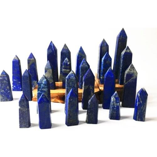1000g Natural blue lapis lazuli Crystal Point Wand Tower single end Crystal Obelisk Healing Crystal gem for home decor