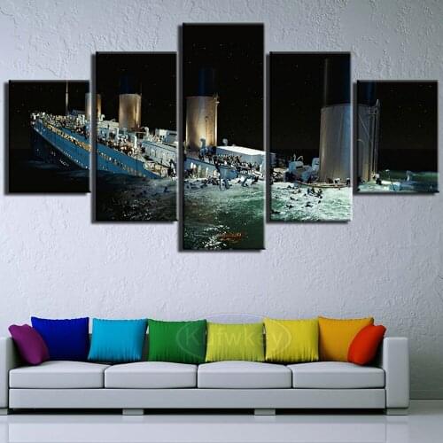 5 Pieces 5D diy diamond painting Titanic Painting 5d full square drill mosaic cross stitch Famous ship,Christmas decor Multi