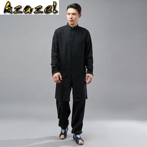 Azazel Hot 2020 Spring New Fashion Brand Camisa Long Sleeve Shirt Men Korean Slim Casual cotton and linen shirts Male Dress M-XL