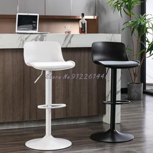 Bar Stools Nordic Modern Minimalist Front Desk Chair Lift Household High Stools Bar Chair Backrest Stylish Rotating