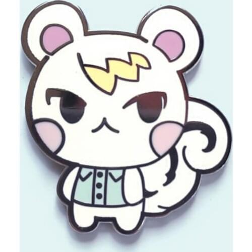 Animal Crossings Villager Marshal Hard Enamel Pin New Horizons Kawaii Cartoon Squirrel Brooch Backpack Pins Decor Unique Gift