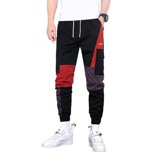 Men Pants Straight Casual Hip Hop Harajuku Ankle-Length Pants Male Harem Pants