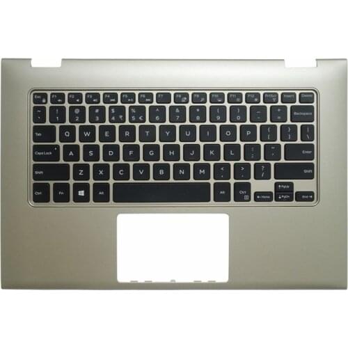 YALUZU new for Dell INSPIRON 13-7000 7347 7348 7352 7353 7359 Palmrest Case W Keyboard US Version upper cover Silver color