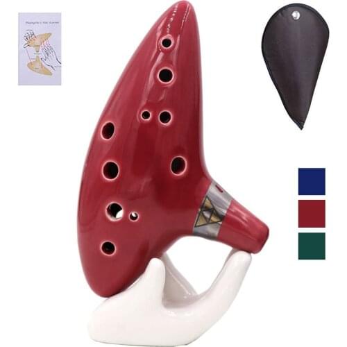 Ocarina Instrument 12 Hole - Ocarina Zelda Alto C with Songbook Bag Rope - Gift for Children Beginners Zelda Fans