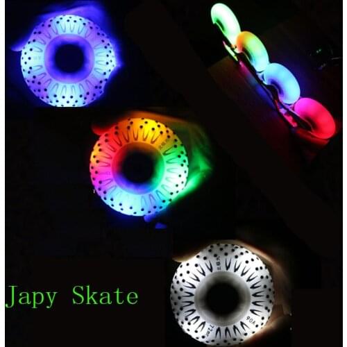 Japy Skate 90A Firestone Led Lighting Skating Wheels Flash Roller Wheels Sliding Skate Wheels 8 PCS/SET Slalom SEBA Patine Tires