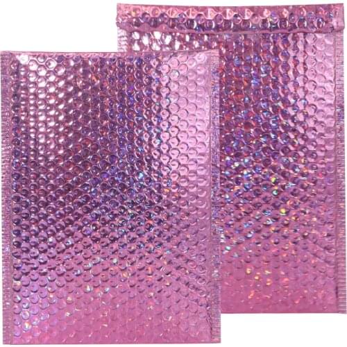 10PCS/Pack Aluminum Foil Bubble Mailer Colorful Lashes Packaging Self Adhesive Courier Bag for Gift Padded Shipping Envelopes