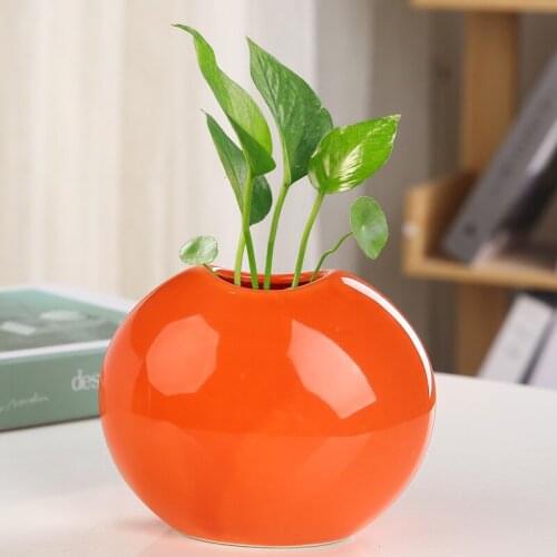 Creative New Products Green Radish Hydroponic Flower Pot Ceramic Decoration Home Adornment Desktop Dried Flower Vase Ornaments