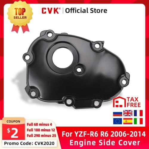 CVK Engine Cover Motor Stator Cover CrankCase Side Cover Shell for YAMAHA YZF-R6 YZF R6 2004-2016 2005 2006 2007 2008 2009 2010