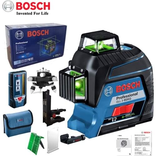 Bosch Laser Level GLL3-60XG 12-Line 3X360 Green line laser Level Automatic Self leveling For Home Decoration Outdoor Available