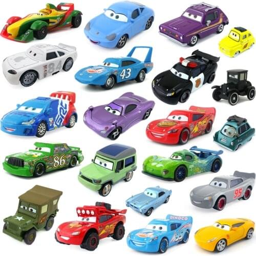 Cars Disney Pixar Cars 3 Lightning McQueen Toys Jackson Storm The King Mater 1:55 Diecast Metal Alloy Model Car Kid Gift Boy