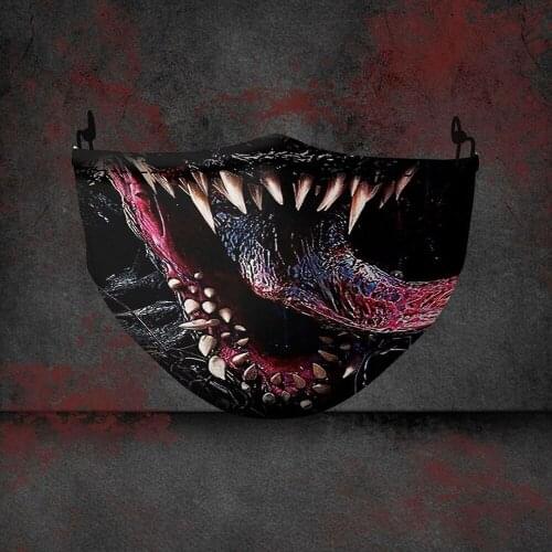 Halloween Mouth Masks Horror Printing Grimace Men Women Unisex Fashion Antifog Dust-proof Filter Breathable Protection Mask Gift