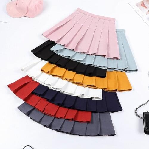 Harajuku Preppy Style Plaid Skirts Women Mini Pleat Skirt Cute Japanese School Uniforms Ladies Jupe Kawaii Skirt Saia Faldas