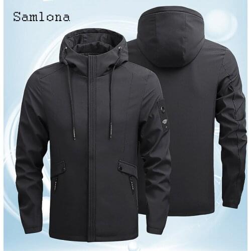 Fashion Hooded Top Men Multi-Pocket Jackets 2021 Autumn Long Sleeve Zipper Jacket Mens Outdoor Casual Outerwear Plus Size S-5XL