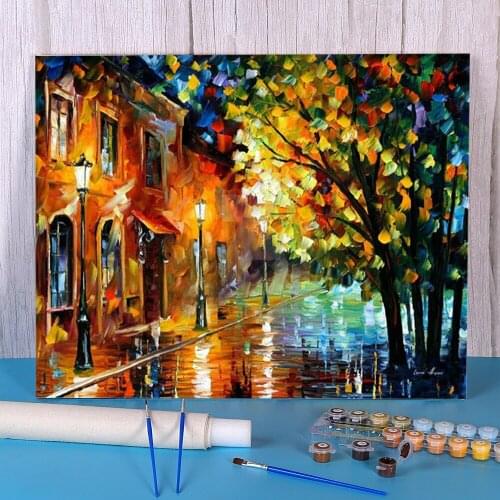 Quiet Corner DIY Painting By Numbers Complete Kit Acrylic Paints 40*50 Paiting By Numbers Decorative Paintings For Wholesale