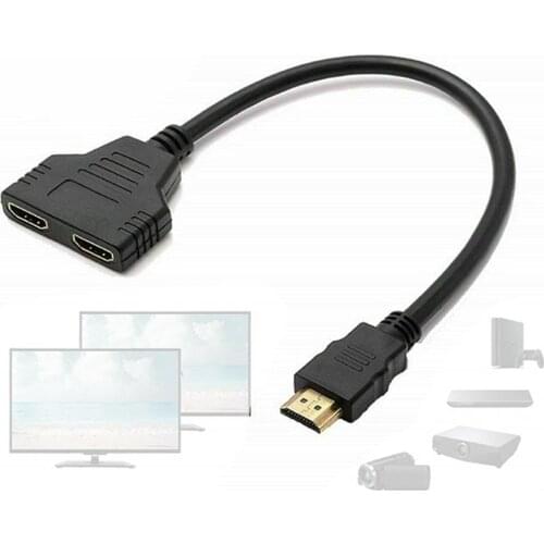2020 New HDMI-compatible Splitter Male to Female Cable Adapter Input 2 Converter 1 2-port Switch Output HDTV M4Z0