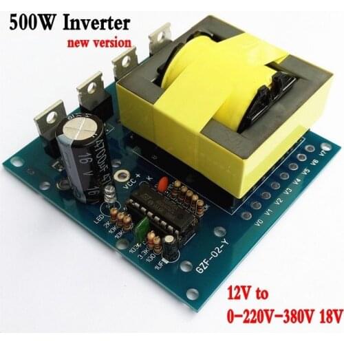 Updated DC-AC Converter 12V to 220V 380V 18V AC 500W Inverter Board Transformer Power