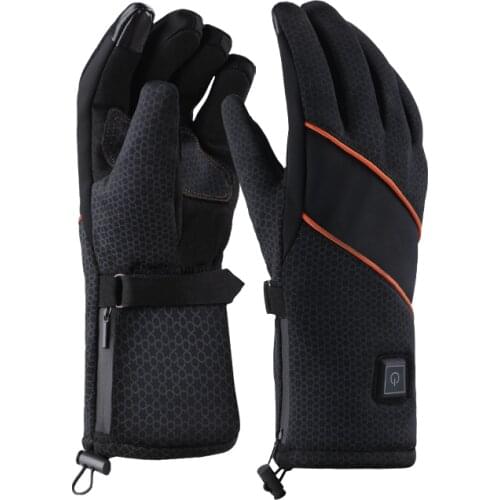 Gloves Hands-Warmer Electric-Battery Outdoor NEW for Touchscreen Skiing Heated Black