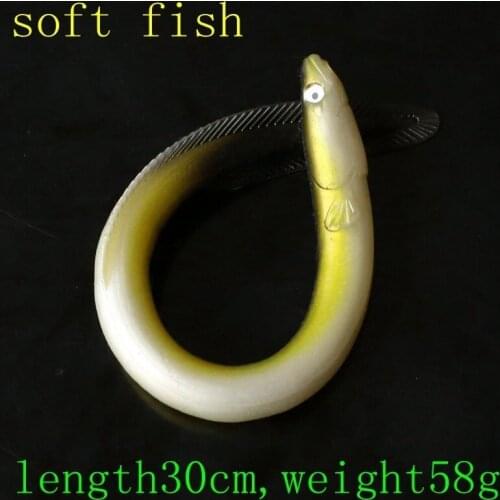 30cm 60g Eel Big fish bait Slender Soft Lure Fishing accessories Saltwater Freshwater Isca Artificial Pesca Leurre Souple Blanks