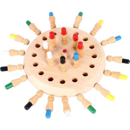 Dropship Kids party game Wooden Memory Match Stick Chess Game Fun Block Board Game Educational Color Cognitive Ability Toy